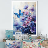 Sapphire Blue Hues Capture The Delicate Flight - Butterfly Home Decor Art