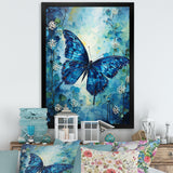 Butterfly Sapphire Flutter - Butterfly Bedroom Wall Art