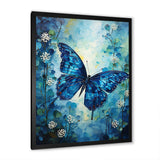 Butterfly Sapphire Flutter - Butterfly Bedroom Wall Art