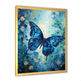 Butterfly Sapphire Flutter - Butterfly Bedroom Wall Art