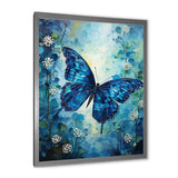 Butterfly Sapphire Flutter - Butterfly Bedroom Wall Art