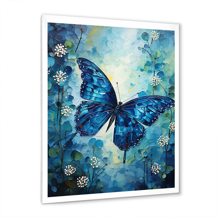 Butterfly Sapphire Flutter - Butterfly Bedroom Wall Art