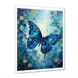 Butterfly Sapphire Flutter - Butterfly Bedroom Wall Art