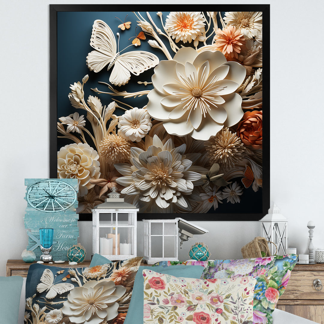 Textured Layers Mixed Media Dance - Butterfly Canvas Wall Art