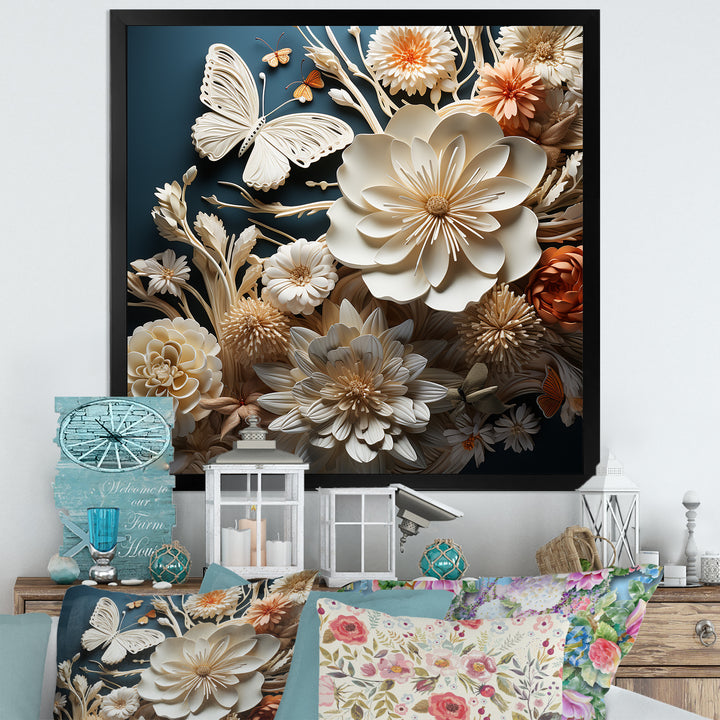 Textured Layers Mixed Media Dance - Butterfly Canvas Wall Art