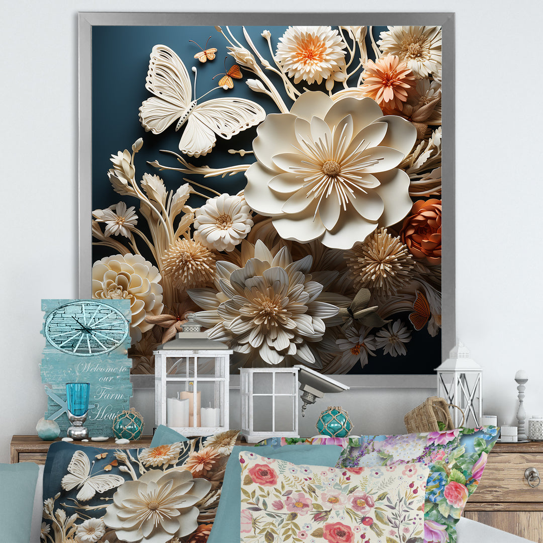 Textured Layers Mixed Media Dance - Butterfly Canvas Wall Art