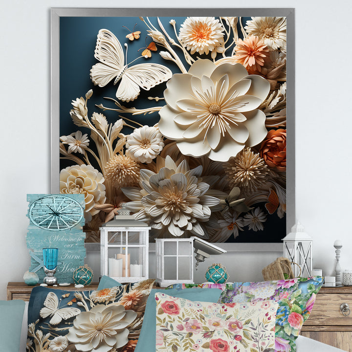Textured Layers Mixed Media Dance - Butterfly Canvas Wall Art
