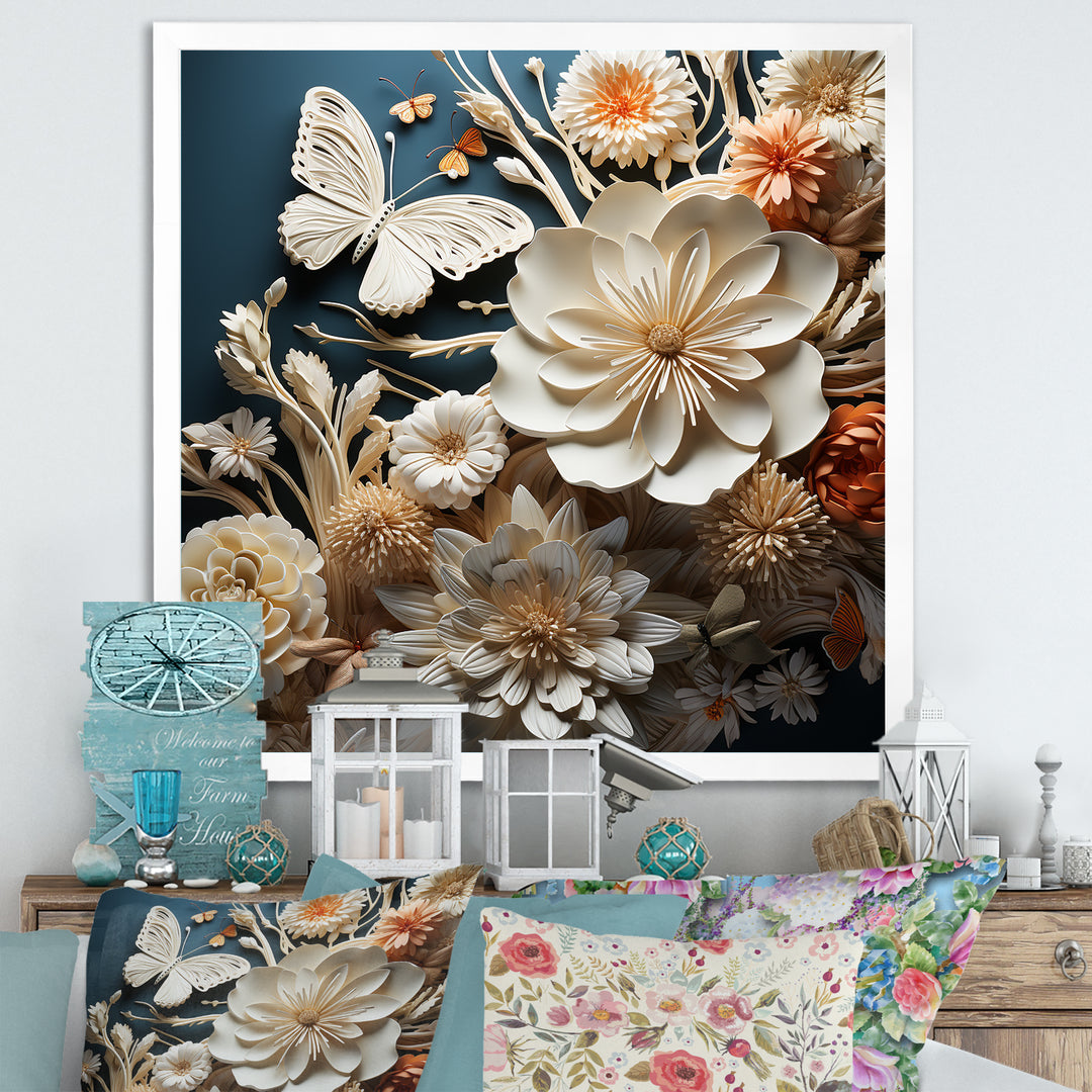 Textured Layers Mixed Media Dance - Butterfly Canvas Wall Art