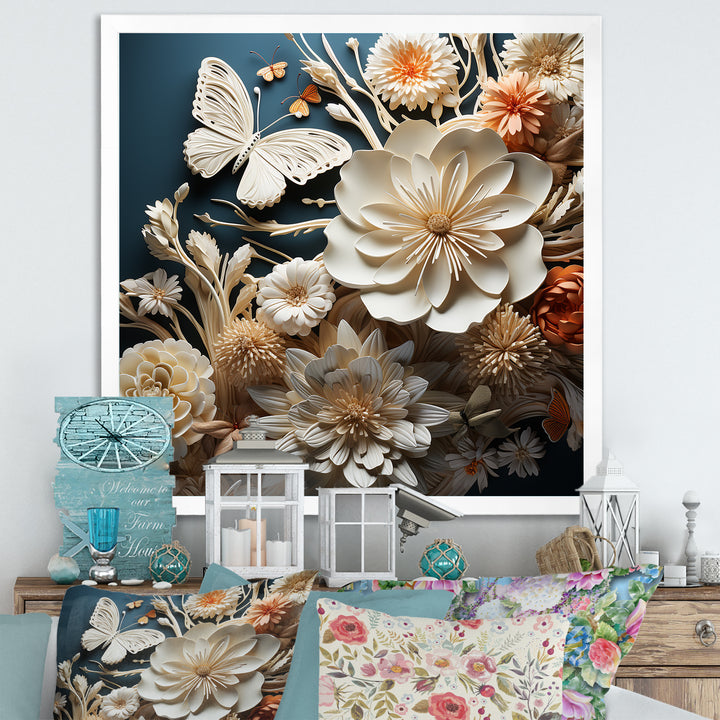 Textured Layers Mixed Media Dance - Butterfly Canvas Wall Art