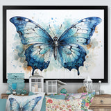 Butterfly Watercolor Wings - Blue Butterfly Wall Art