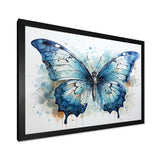 Butterfly Watercolor Wings - Blue Butterfly Wall Art