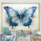 Butterfly Watercolor Wings - Blue Butterfly Wall Art