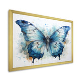 Butterfly Watercolor Wings - Blue Butterfly Wall Art