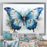 Butterfly Watercolor Wings - Blue Butterfly Wall Art