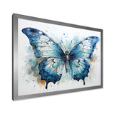 Butterfly Watercolor Wings - Blue Butterfly Wall Art