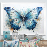 Butterfly Watercolor Wings - Blue Butterfly Wall Art