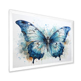 Butterfly Watercolor Wings - Blue Butterfly Wall Art