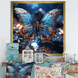Butterfly Watery Blues - Butterfly Large Canvas Wall Art