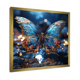 Butterfly Watery Blues - Butterfly Large Canvas Wall Art