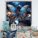 Butterfly Watery Blues - Butterfly Large Canvas Wall Art