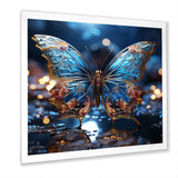 Butterfly Watery Blues - Butterfly Large Canvas Wall Art