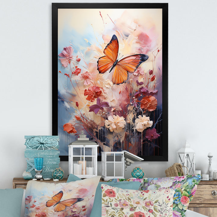 Butterfly Whimsical Flight Bouquet - Butterfly Living Room Wall Art