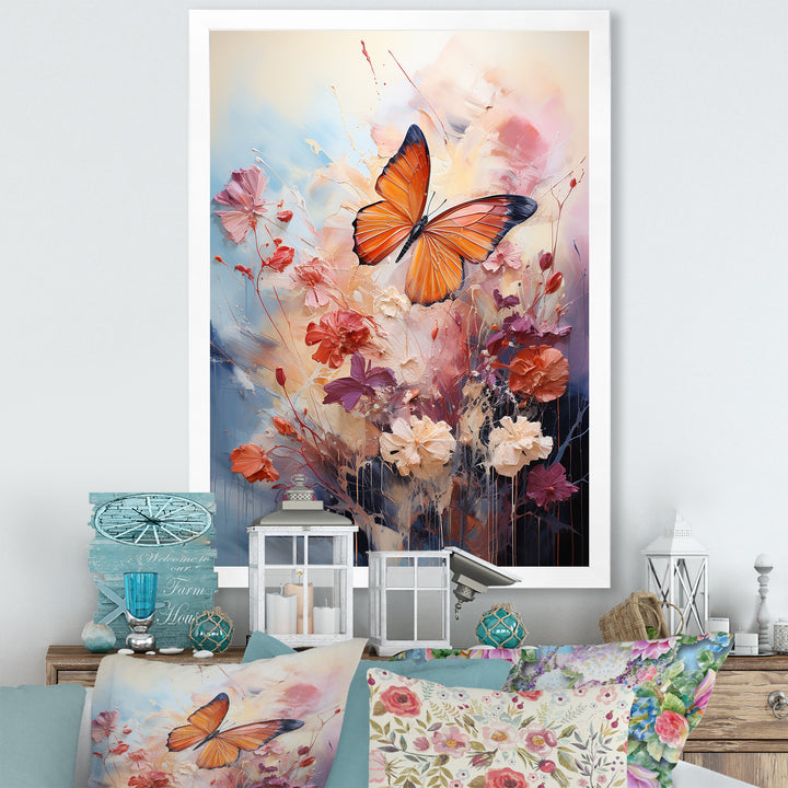 Butterfly Whimsical Flight Bouquet - Butterfly Living Room Wall Art