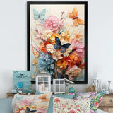 Butterfly Whimsical Flight Bouquet I - Animals Canvas Wall Art