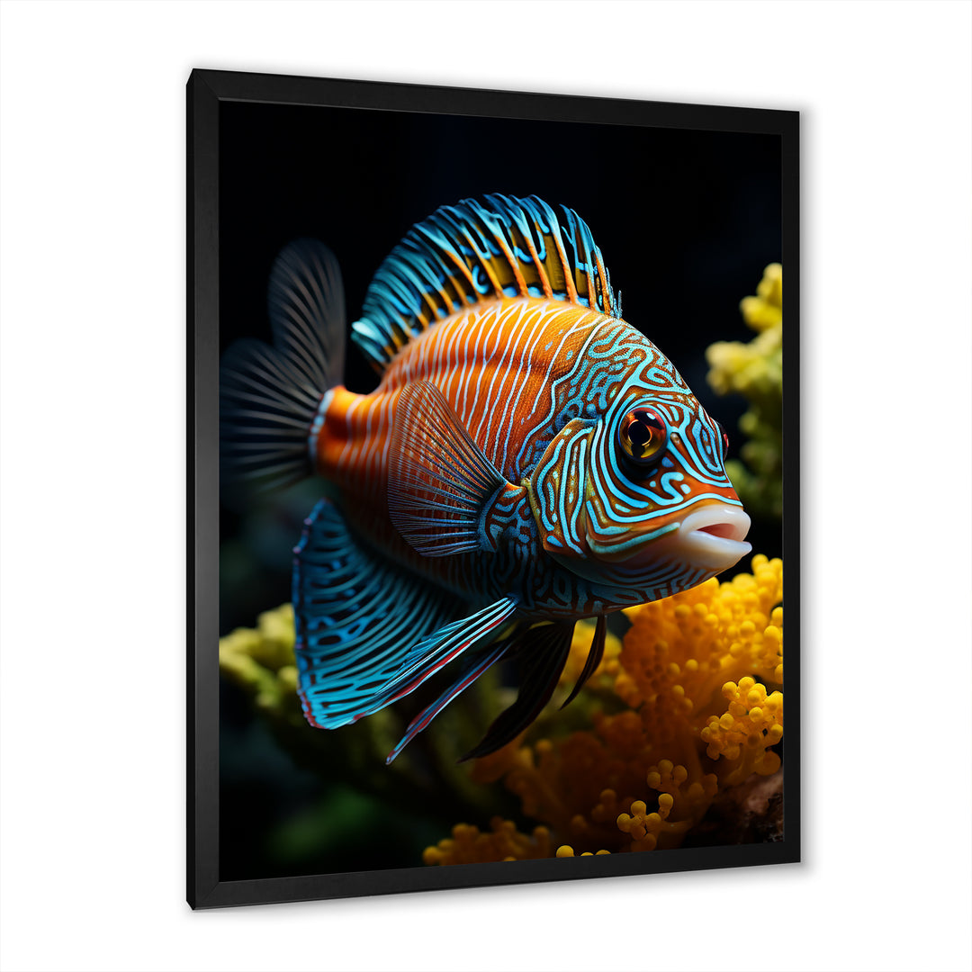 Corals Butterflyfish Aquamarine Adventure - Butterfly Fish Canvas Wall Art