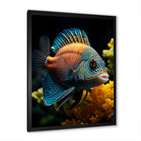 Corals Butterflyfish Aquamarine Adventure - Butterfly Fish Canvas Wall Art