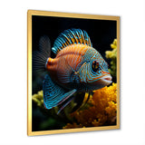 Corals Butterflyfish Aquamarine Adventure - Butterfly Fish Canvas Wall Art
