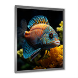 Corals Butterflyfish Aquamarine Adventure - Butterfly Fish Canvas Wall Art