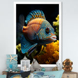 Corals Butterflyfish Aquamarine Adventure - Butterfly Fish Canvas Wall Art
