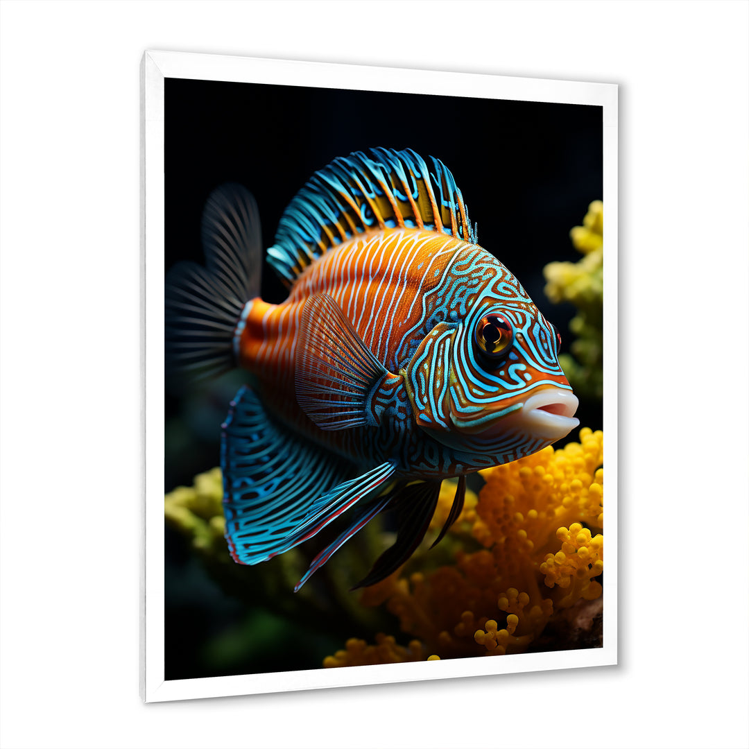 Corals Butterflyfish Aquamarine Adventure - Butterfly Fish Canvas Wall Art