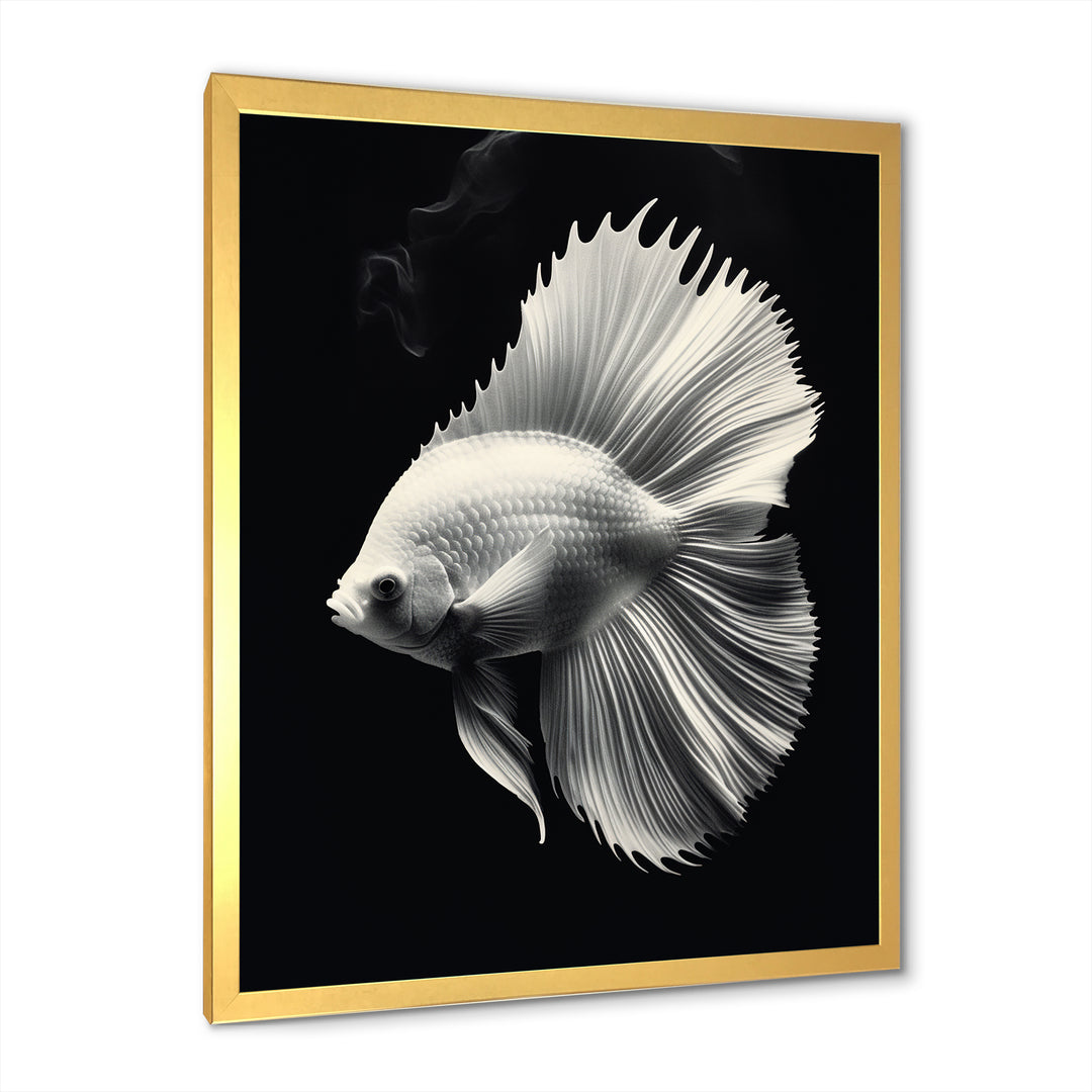 Golden Glint And Graphite A Butterflyfish - Butterfly Fish Wall Decor
