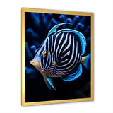 Coral Butterflyfish Indigo Intensity And Ivory - Butterfly Fish Wall Art Prints