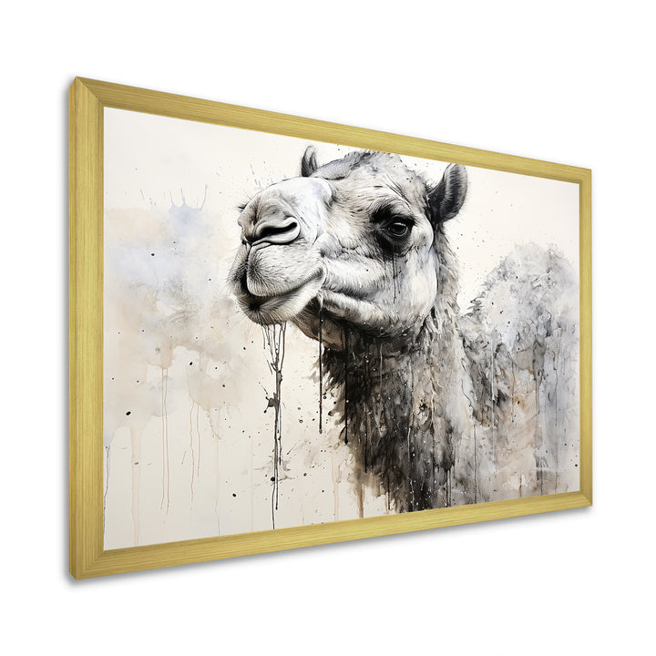 Minimalism Monochrome Camel - Camel Large Canvas Wall Art