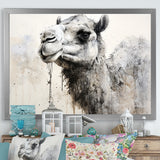 Minimalism Monochrome Camel - Camel Large Canvas Wall Art