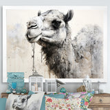 Minimalism Monochrome Camel - Camel Large Canvas Wall Art