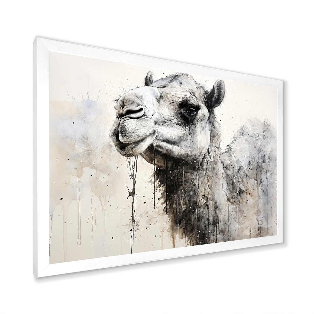 Minimalism Monochrome Camel - Camel Large Canvas Wall Art