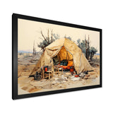 Camping Tent Outdoor Adventure III - Landscapes Canvas Wall Art