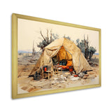 Camping Tent Outdoor Adventure III - Landscapes Canvas Wall Art