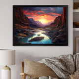 Canyon Desert Sunset I - Landscapes Canvas Wall Art