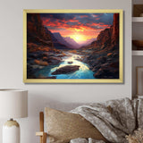 Canyon Desert Sunset I - Landscapes Canvas Wall Art