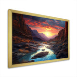 Canyon Desert Sunset I - Landscapes Canvas Wall Art