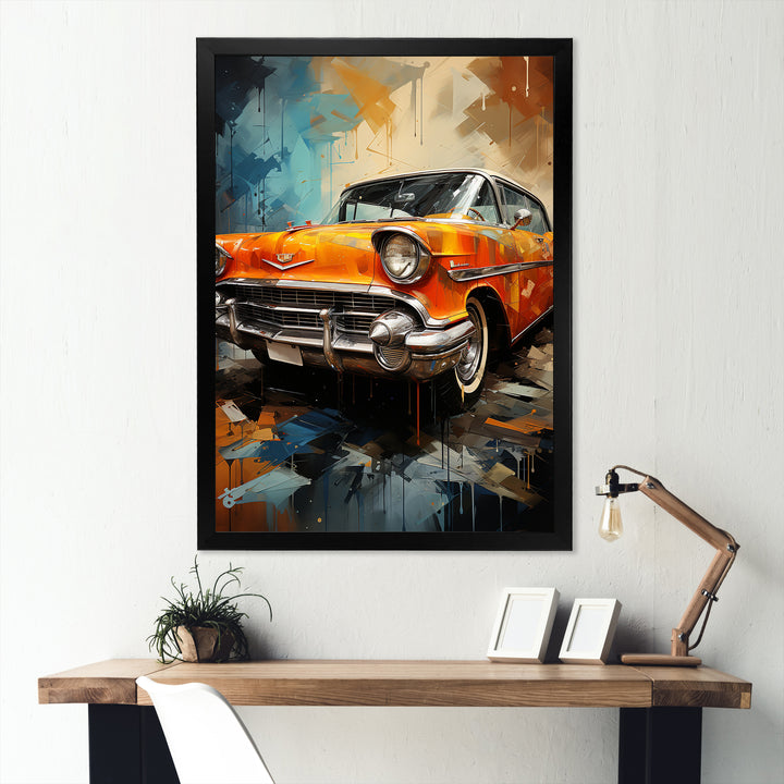 Abstract Vintage Car Memory - Car Vintage Canvas Wall Art