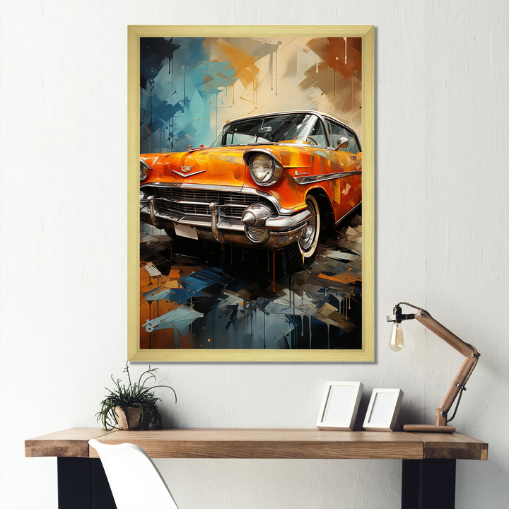 Abstract Vintage Car Memory - Car Vintage Canvas Wall Art