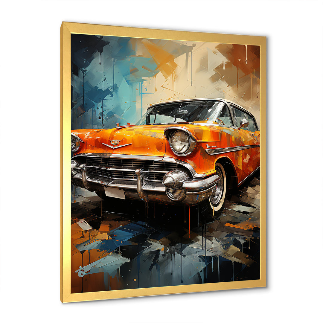 Abstract Vintage Car Memory - Car Vintage Canvas Wall Art
