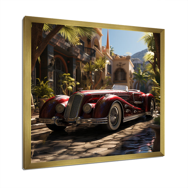 Expressionist Vintage Car Spirit - Car Vintage Canvas Wall Art