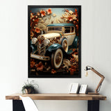 1930s Vintage Car Nostalgia Collage - Car Vintage Canvas Wall Art